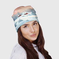 Шапка Погружение в зимнюю атмосферу, цвет: 3D-принт — фото 2