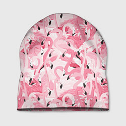 Шапка Стая розовых фламинго, цвет: 3D-принт