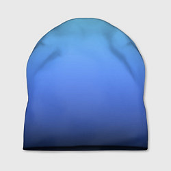 Шапка Голубой и черно-синий градиент, цвет: 3D-принт