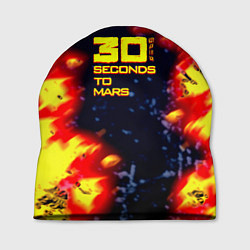 Шапка Thirty Seconds to Mars огненное лого, цвет: 3D-принт