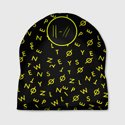 Шапка Twenty one pilots pattern rock yellow, цвет: 3D-принт