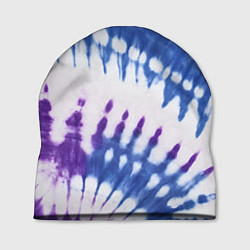 Шапка Сине-фиолетовый узор тай дай, цвет: 3D-принт