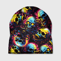 Шапка Разноцветные черепушки с щупальцами, цвет: 3D-принт