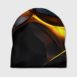 Шапка Разлом черных плит и оранжевая лава, цвет: 3D-принт