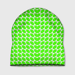 Шапка Зелёные лепестки шестиугольники