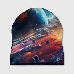 Шапка Космос фантастическая планета, цвет: 3D-принт