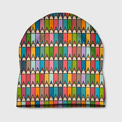 Шапка Паттерн с цветными карандашами, цвет: 3D-принт