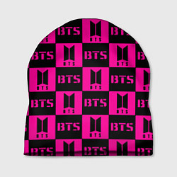 Шапка BTS pattern pink logo