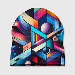 Шапка Геометрическое абстрактное граффити - нейросеть, цвет: 3D-принт