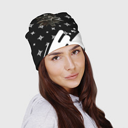 Шапка Ведьмак медальён лого паттерн, цвет: 3D-принт — фото 2