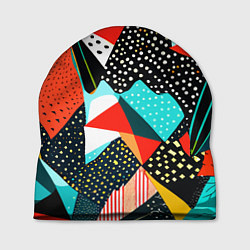 Шапка Abstract patchwork - ai art, цвет: 3D-принт