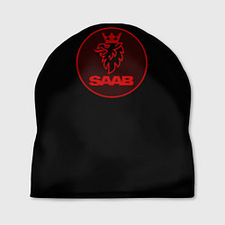 Шапка Saab red logo