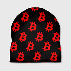 Шапка Bitcoin red logo money