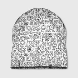 Шапка Человечки и пришельцы, цвет: 3D-принт