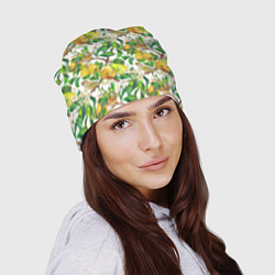 Шапка Груша и птичка зеленушка, цвет: 3D-принт — фото 2