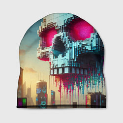 Шапка Cool pixel skull - ai art fantasy, цвет: 3D-принт