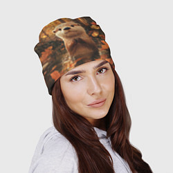 Шапка Выдра в осеннем пруду, цвет: 3D-принт — фото 2