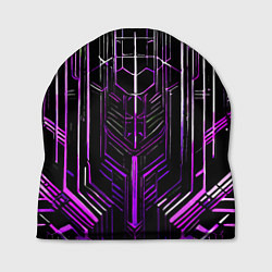 Шапка Purple lines on a black background, цвет: 3D-принт