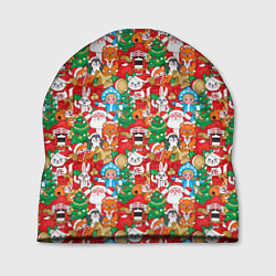 Шапка Новогодние игрушки, цвет: 3D-принт