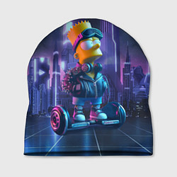 Шапка Bart Simpson on a gyro scooter - ai art, цвет: 3D-принт