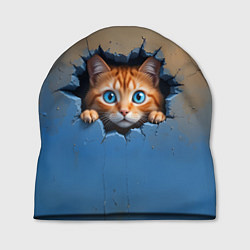Шапка Выглядывающий котенок, цвет: 3D-принт