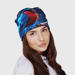 Шапка Снигирь и молнии, цвет: 3D-принт — фото 2