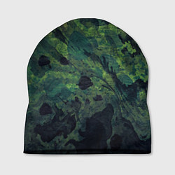 Шапка Абстракция - green camouflage background, цвет: 3D-принт