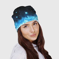 Шапка Синяя светящееся краска, цвет: 3D-принт — фото 2