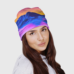 Шапка Неоновый закат, цвет: 3D-принт — фото 2