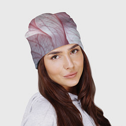 Шапка Розовые листья, цвет: 3D-принт — фото 2