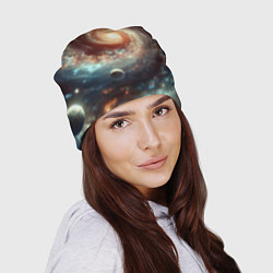Шапка Далёкая неоновая галактика - нейросеть, цвет: 3D-принт — фото 2