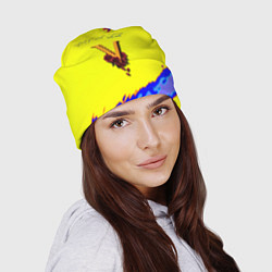 Шапка Cyberpunk краски неоновые, цвет: 3D-принт — фото 2