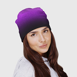Шапка Магический градиент крошка чёрно-фиолетовый, цвет: 3D-принт — фото 2