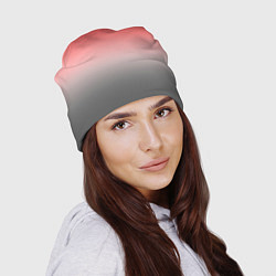 Шапка Бледный красно-серый градиент, цвет: 3D-принт — фото 2