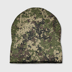 Шапка Камуфляж защитный пиксельный, цвет: 3D-принт