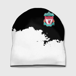 Шапка Liverpool черно белый, цвет: 3D-принт