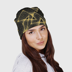 Шапка Triangle yellow with dots, цвет: 3D-принт — фото 2