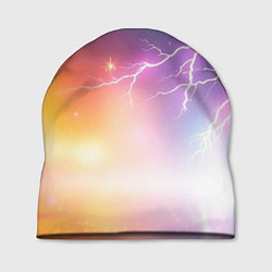 Шапка Магический фон с молниями и звездами