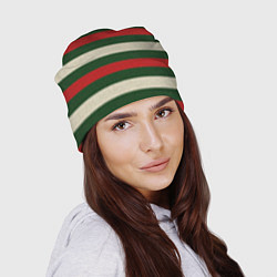 Шапка Цветные лини текстура ткани, цвет: 3D-принт — фото 2
