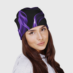 Шапка Purple abstraction, цвет: 3D-принт — фото 2