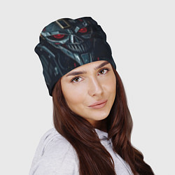 Шапка Робот с красными глазами, цвет: 3D-принт — фото 2