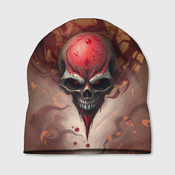Шапка Череп с красными бликами, цвет: 3D-принт