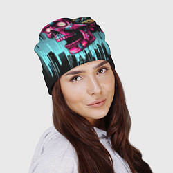 Шапка Cyber skull - ai art fantasy, цвет: 3D-принт — фото 2