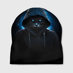 Шапка Кот с неоновыми глазами, цвет: 3D-принт