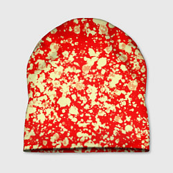 Шапка Пятнистый красно-жёлтый, цвет: 3D-принт