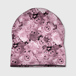 Шапка Розовые лабубы паттерн, цвет: 3D-принт