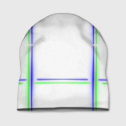 Шапка Neon white green light blue, цвет: 3D-принт
