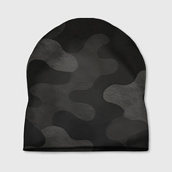 Шапка Черно-серый камуфляж, цвет: 3D-принт