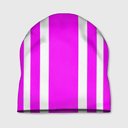 Шапка Color white pink stripes