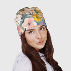 Шапка Цветы цветочки, цвет: 3D-принт — фото 2